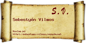 Sebestyén Vilmos névjegykártya