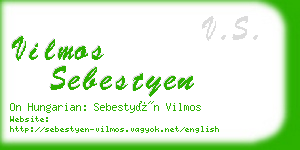 vilmos sebestyen business card